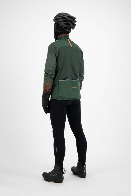 Kurtka rowerowa Rogelli Wire Winterjacket Green/orange Rozmiar M