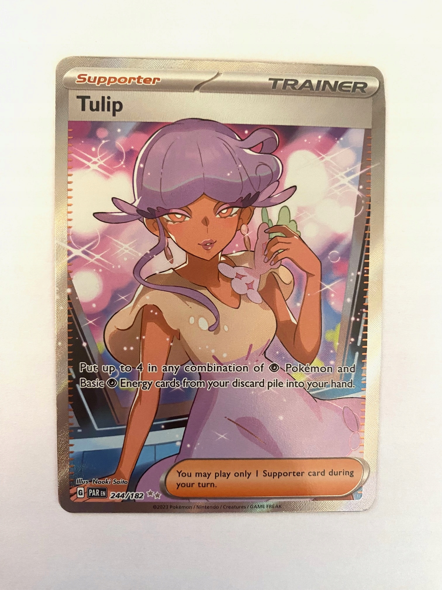 Pokemon Paradox RIft Full Art 244/182 Tulip  Opinie - Allegro