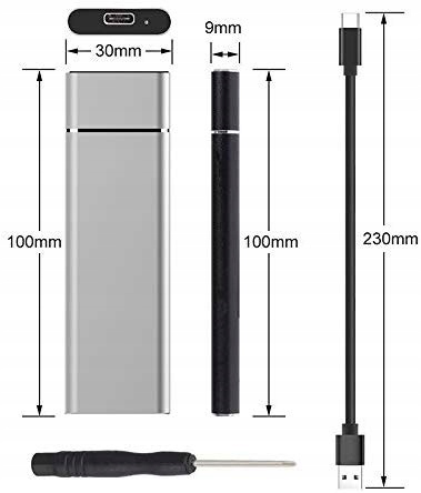Obudowa dysku SSD M2 USB typ C 3.0 Adapter NGFF SATA B KEY B M KEY EAN (GTIN) 5904310261715