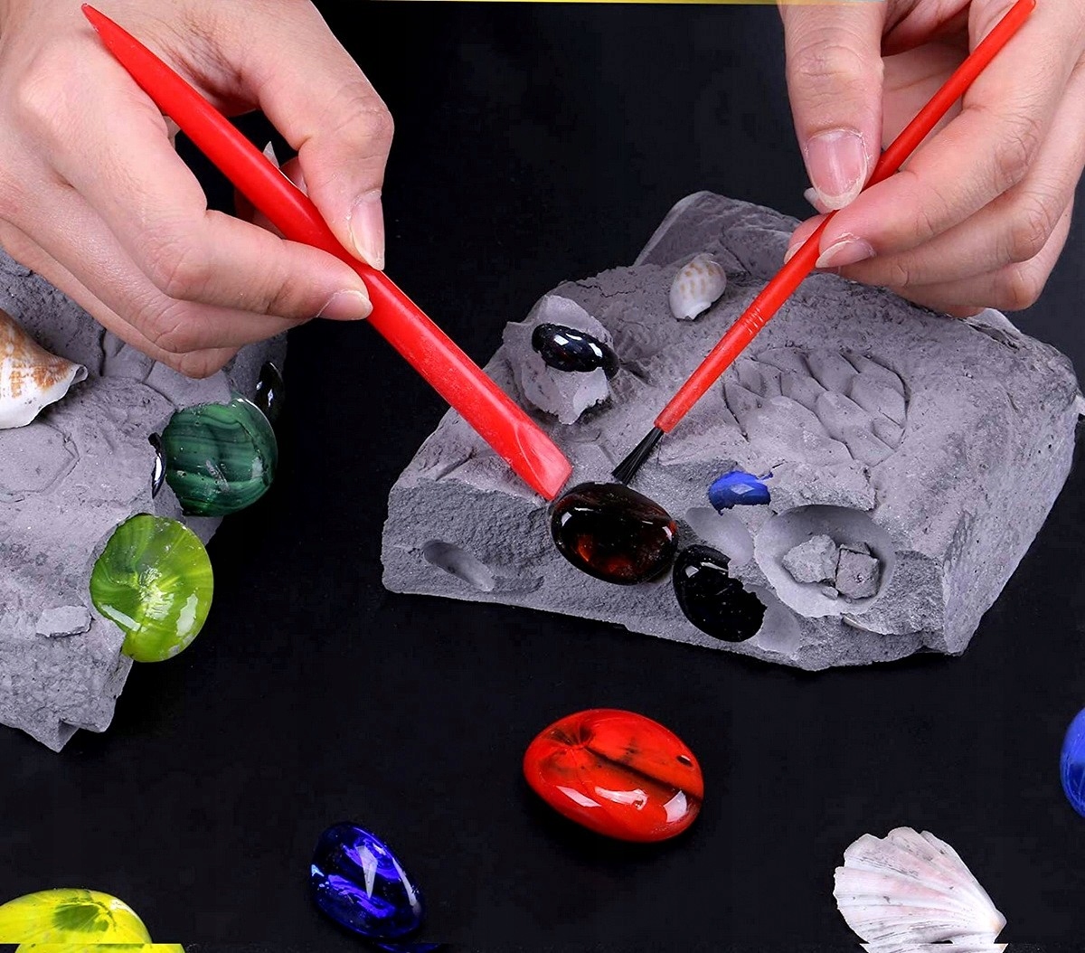 WYKOPALISKA KOPALNIA KRYSZTAŁÓW DIAMENTÓW ZABAWKA ARCHEOLOG ARCHEOLOGICZNE Materiał inny