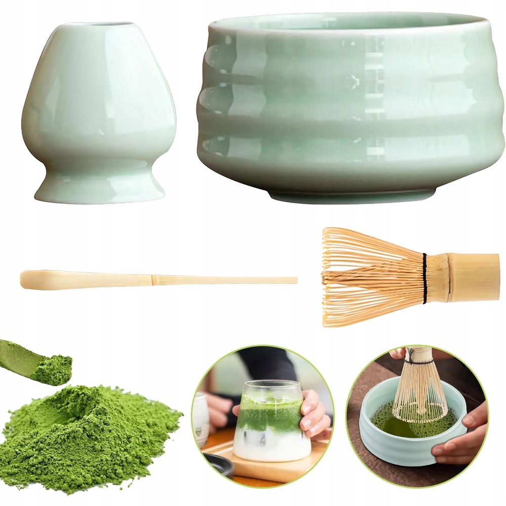 Sada Tradičních Nástrojů Pro Přípravu Čaje Matcha Z Chasenu A Chashaku