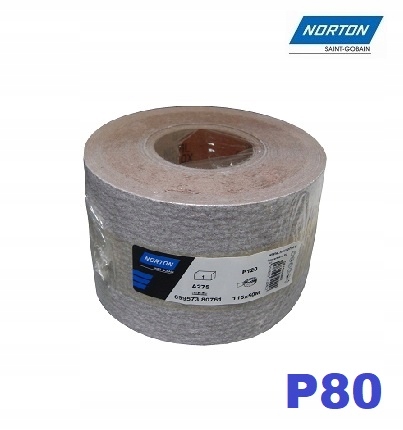 

Papier ścierny Norton A275 rolka 115mmx50m P80