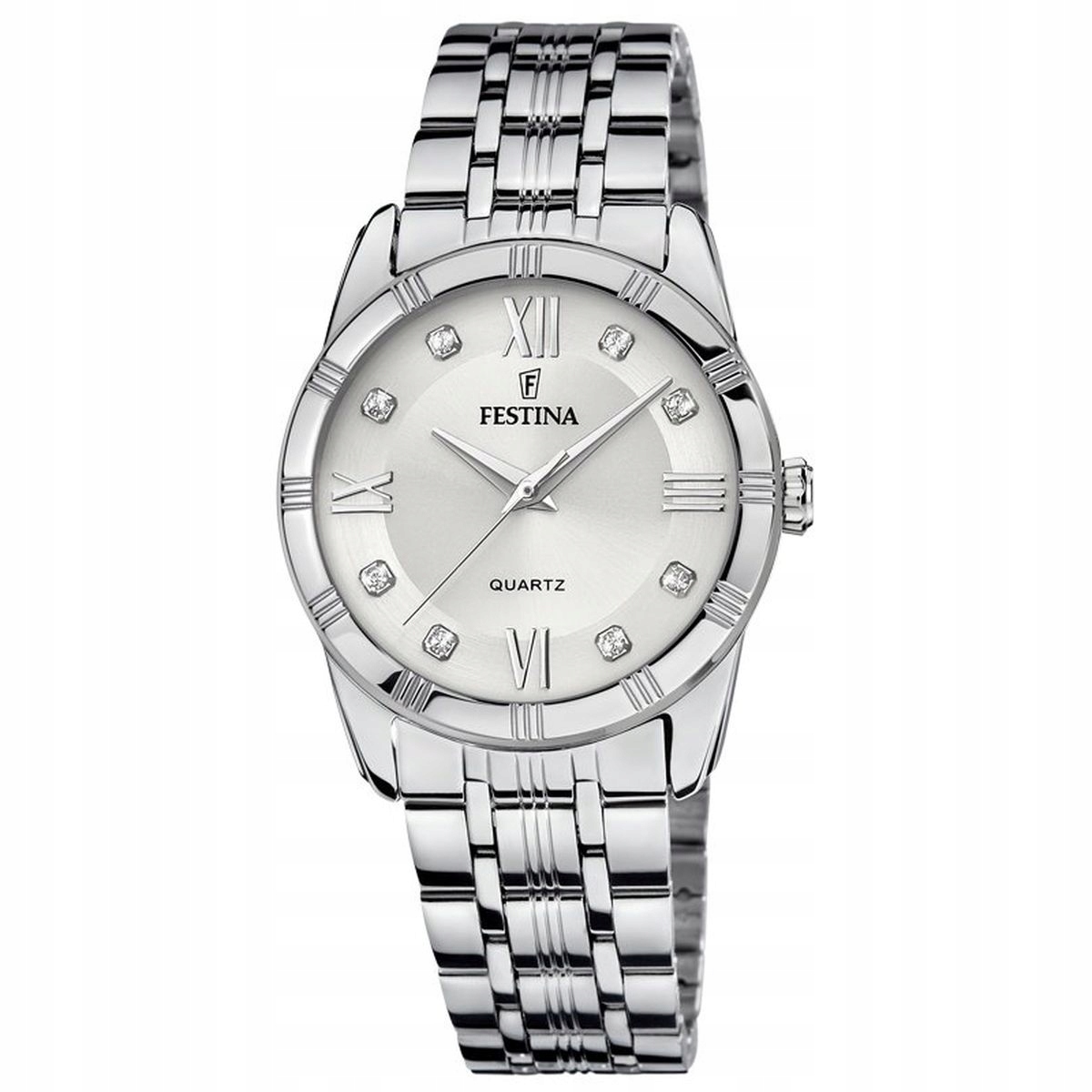 Dámské stříbrné hodinky Festina s ocelovým náramkem 16940/A