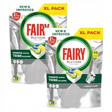 Fairy Platinum All in One Lemon Kapsułki do zmywarki cytrynowe 192 szt.