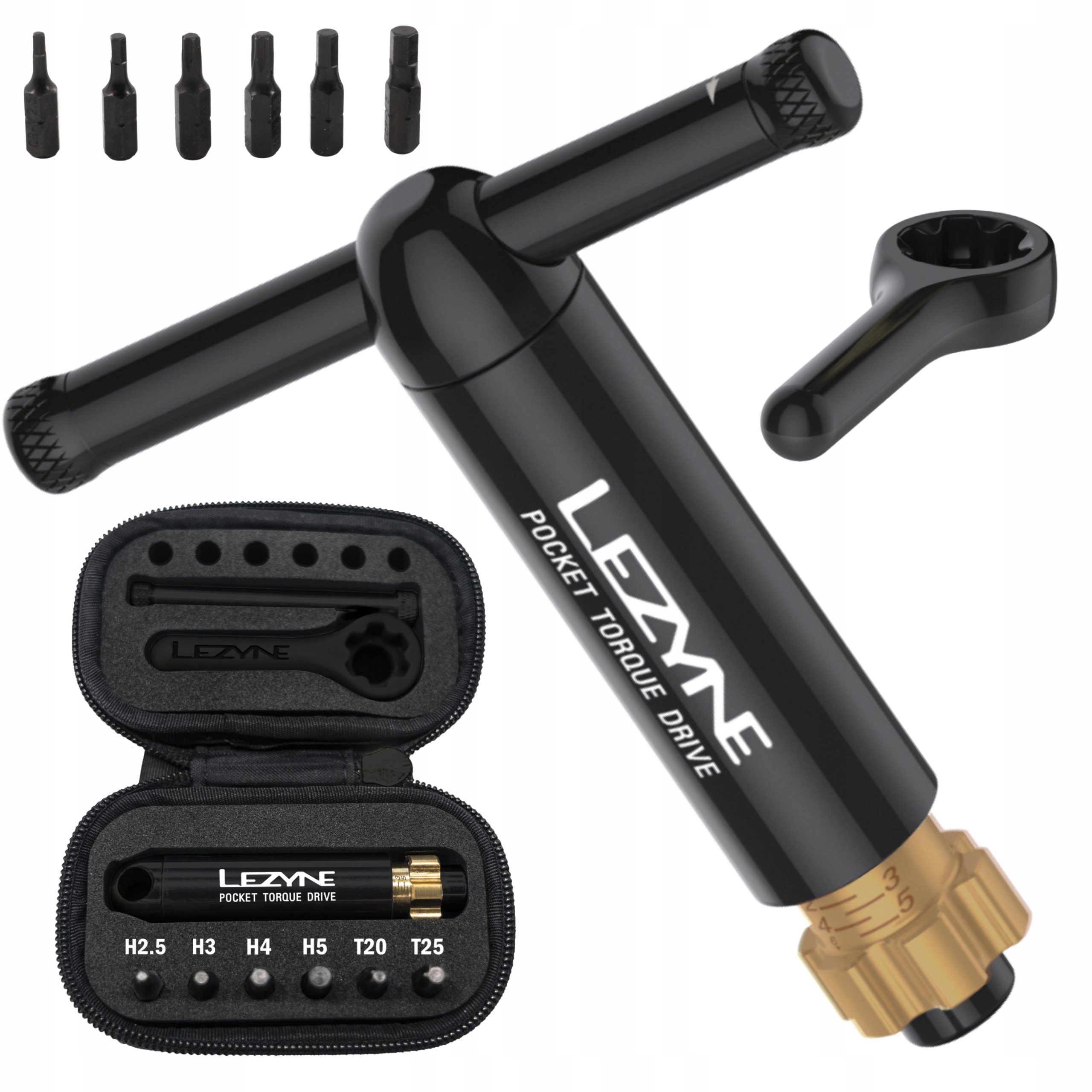 Lezyne Pocket Torque Klucz Dynamometryczny Premium Zestaw W Walizce 2-6 Nm