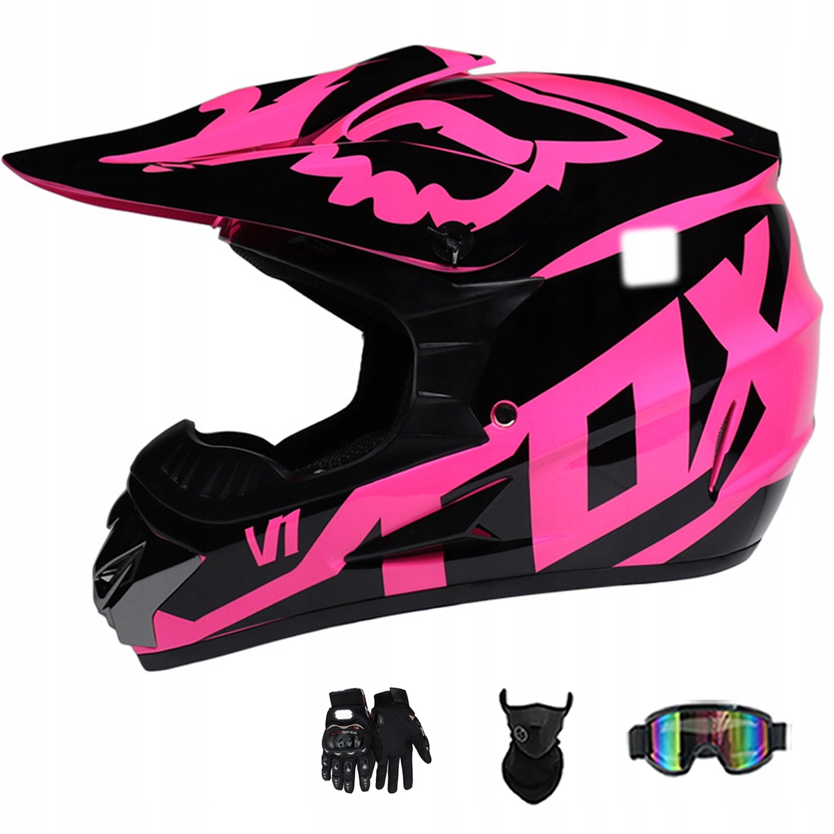 Motocyklová Přilba Lehká Enduro Quada Brýle Rukavice Maska M