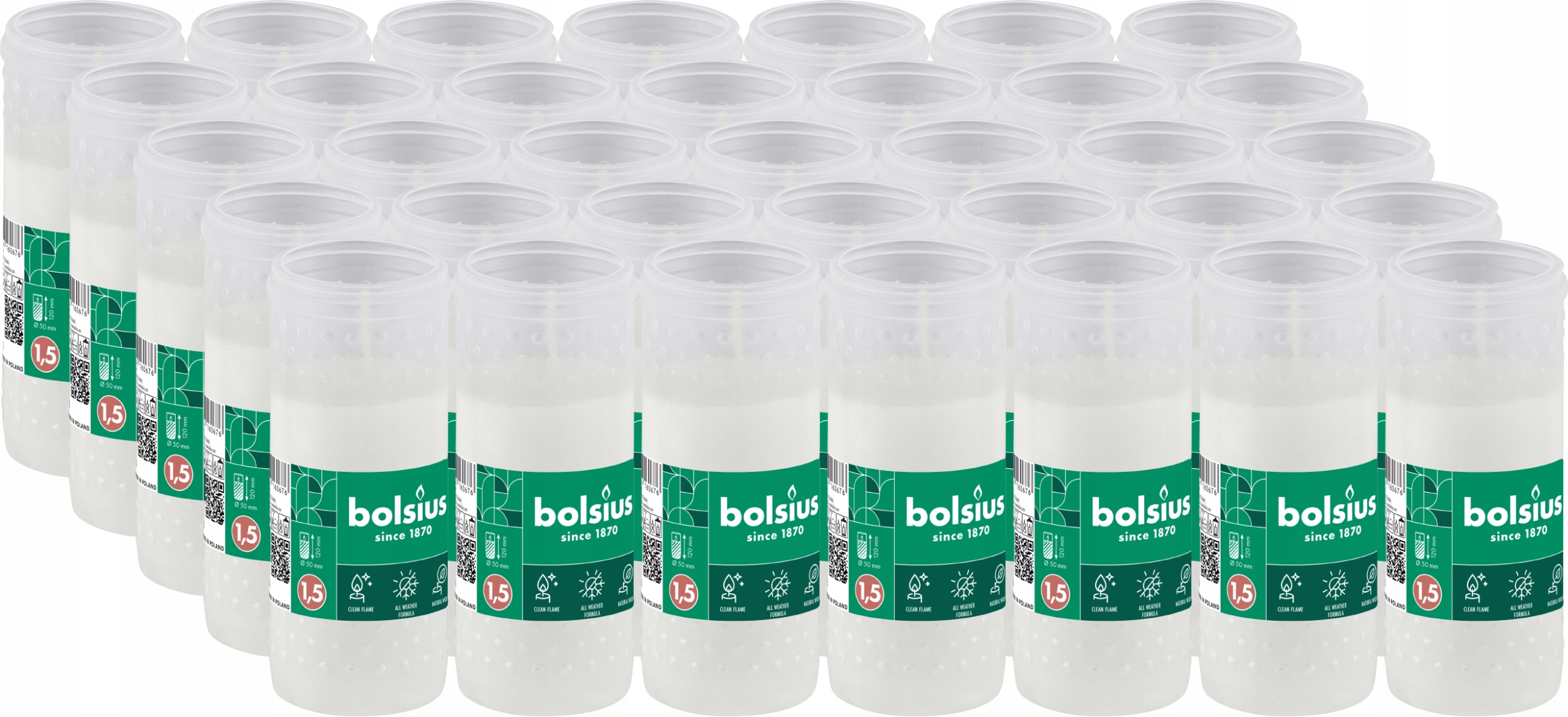 do hřbitovních svíček náplně do svíček Bolsius RP1,5 34H 35ks