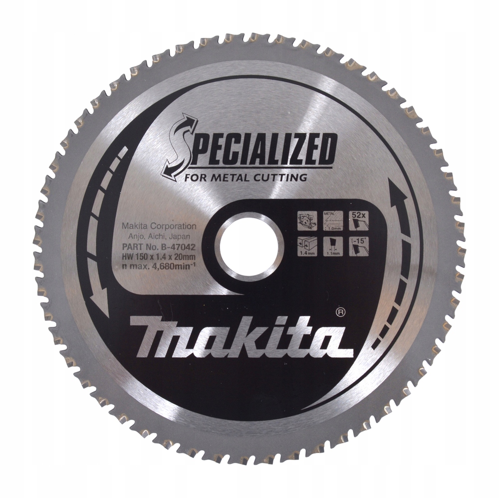 Makita Kotoučová Pila 150x20x52z Tenké Kovové Desky (DCS551/DCS53)