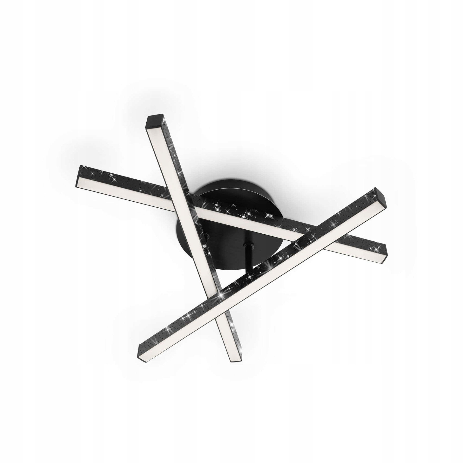 Briloner Led stropné svietidlo 40 cm čierna, 15 W, 2200 lm, trblietavý efekt