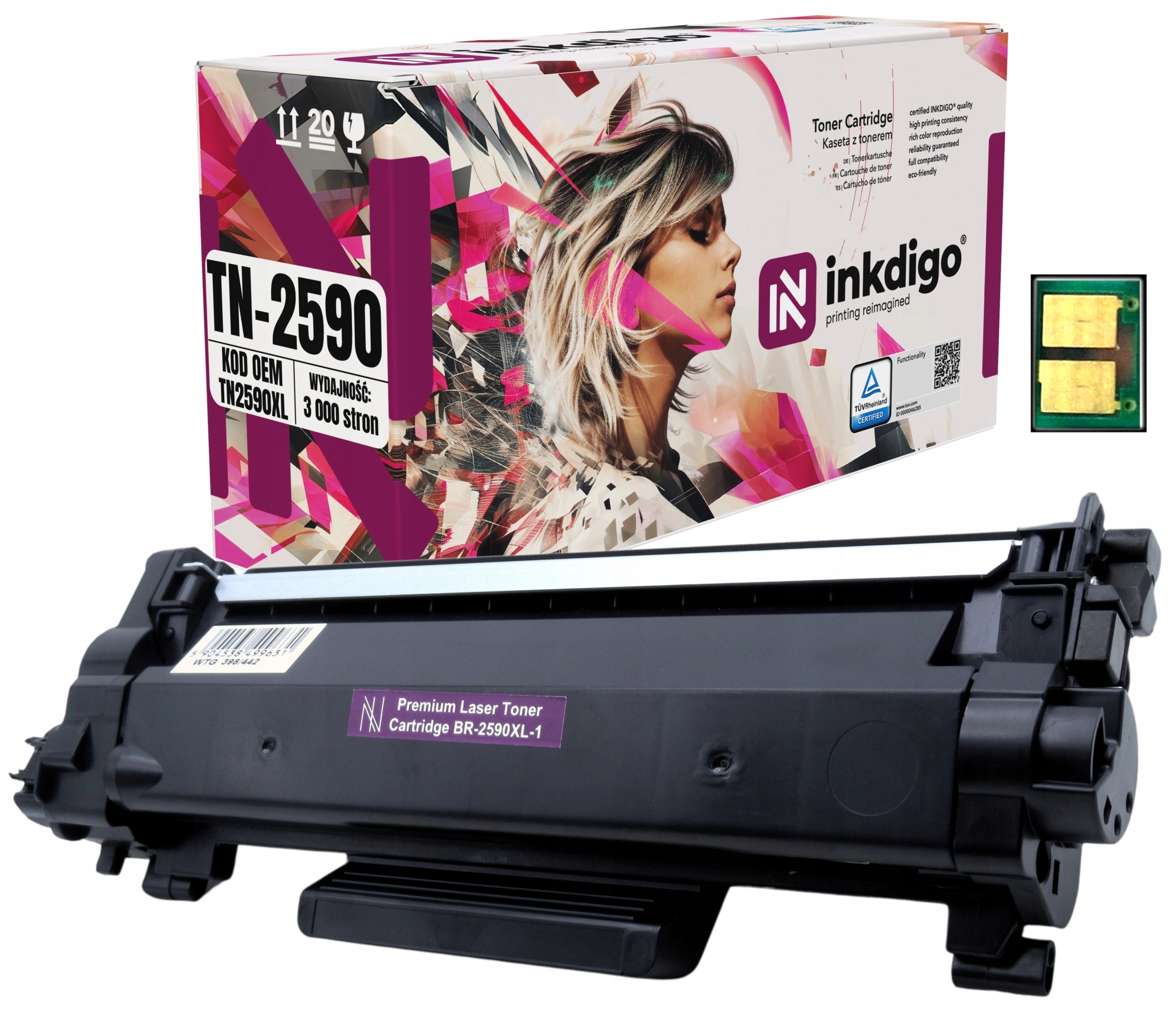 Náhrada TN2590 XL Pro Tiskárnu Brother HL-L2460DN DCP-L2622DW MFC-L2922DW