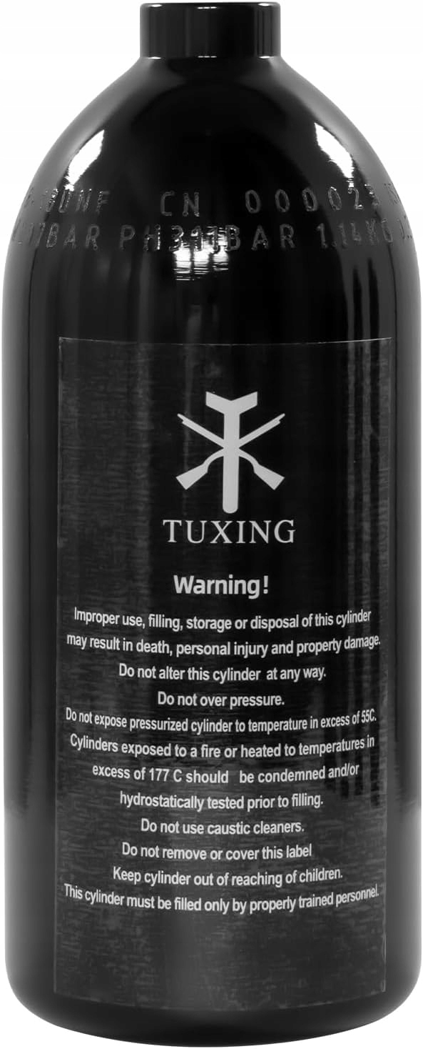 Tuxing Aluminiowy zbiornik powietrza 0,75L 5/8-18 Unf 311BAR 1.12KG 6.13MM