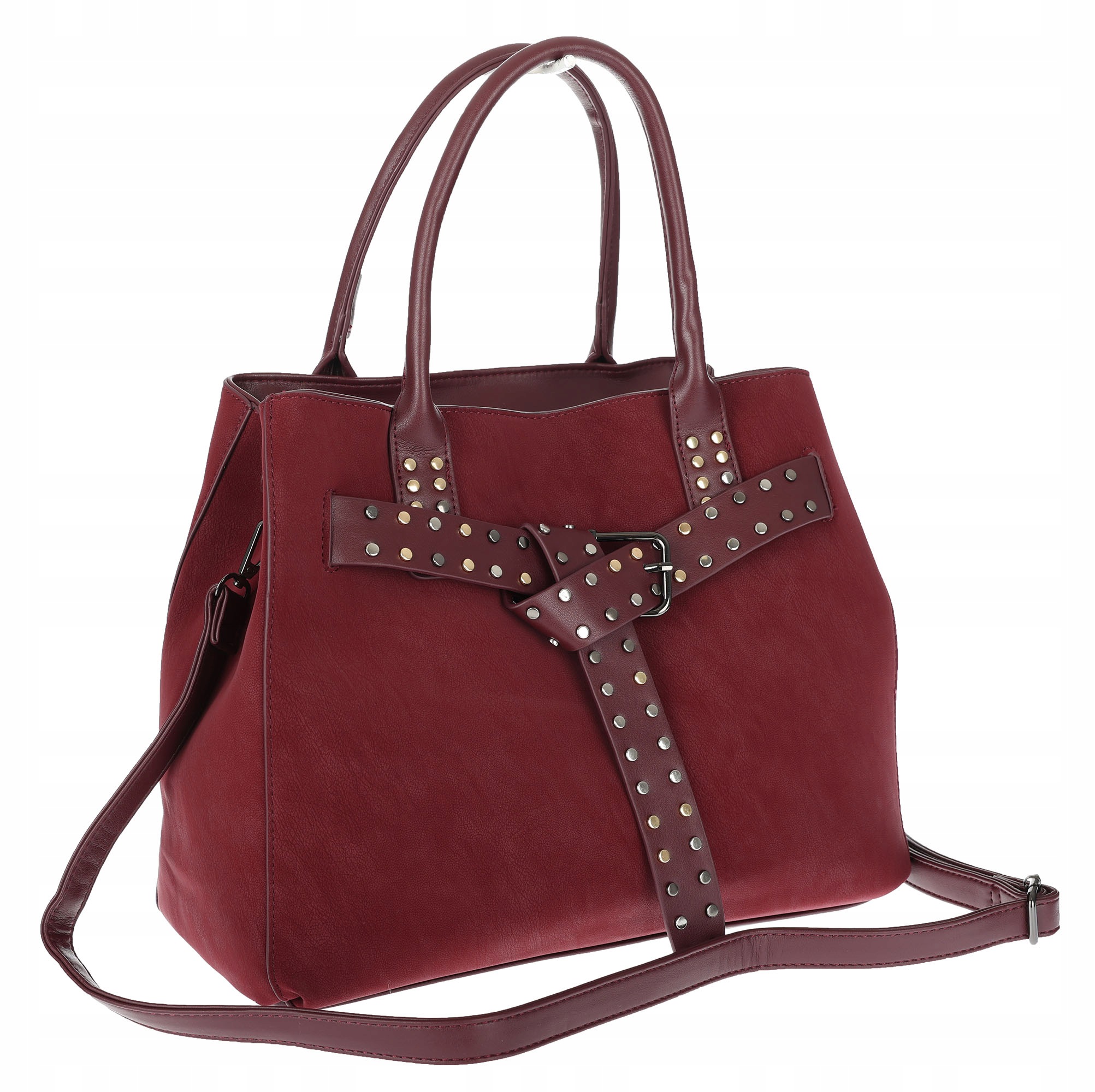 Dámská shopper kabelka kufřík A4 elegantní taška do práce MC812 Bordó