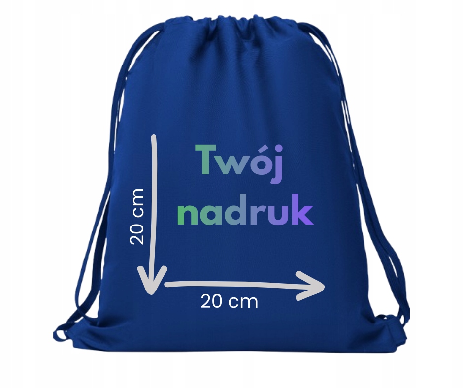 Sportovní taška na boty Premium s vaším potiskem, modrá, 10 ks