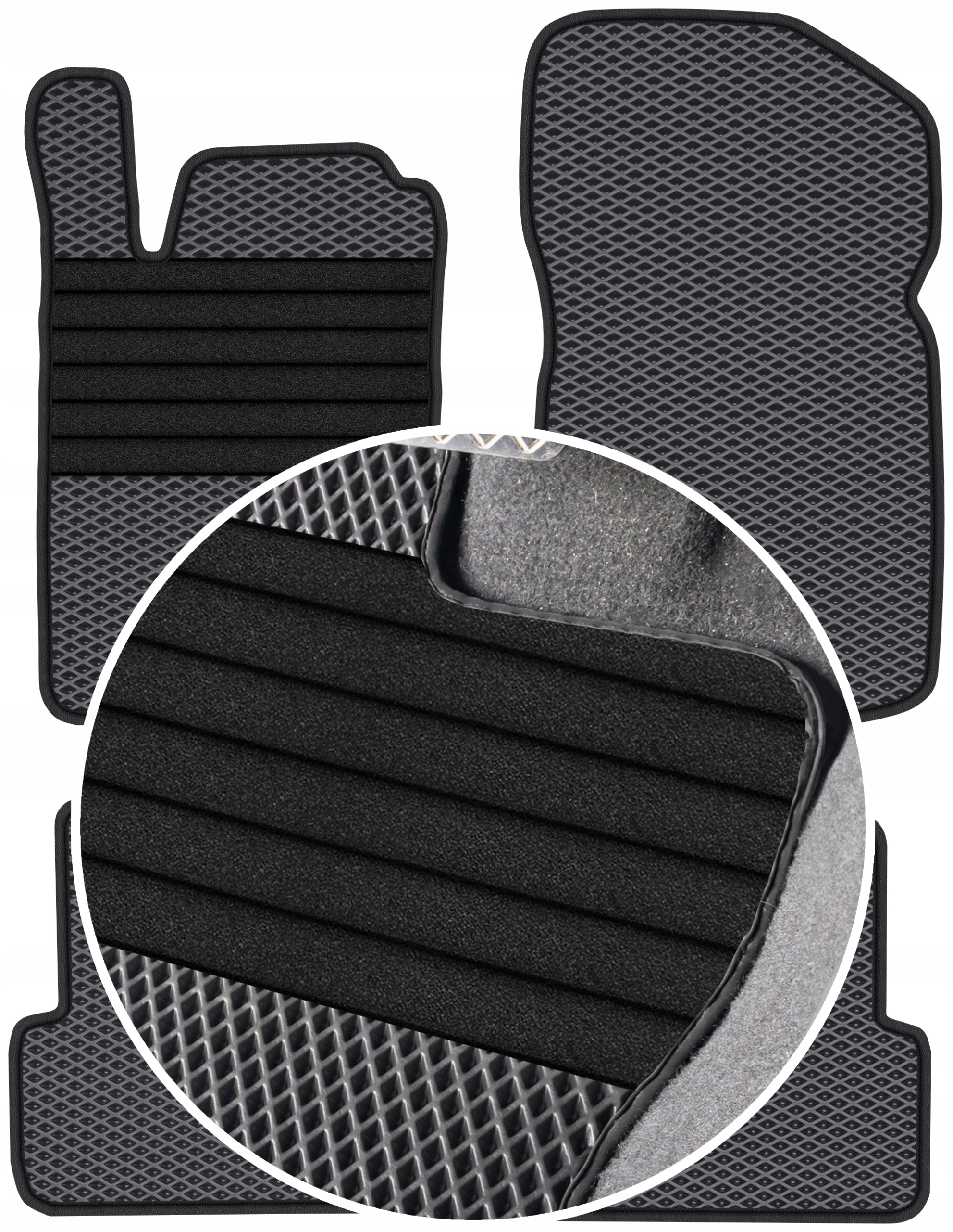 Megane I Cabrio Coupe 95-02 Gumové koberce Eva Eternity Vyztužení XXL