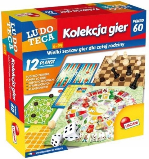 

Lisciani Ludoteca Zestaw 60 Gier 12 Plansz 89819