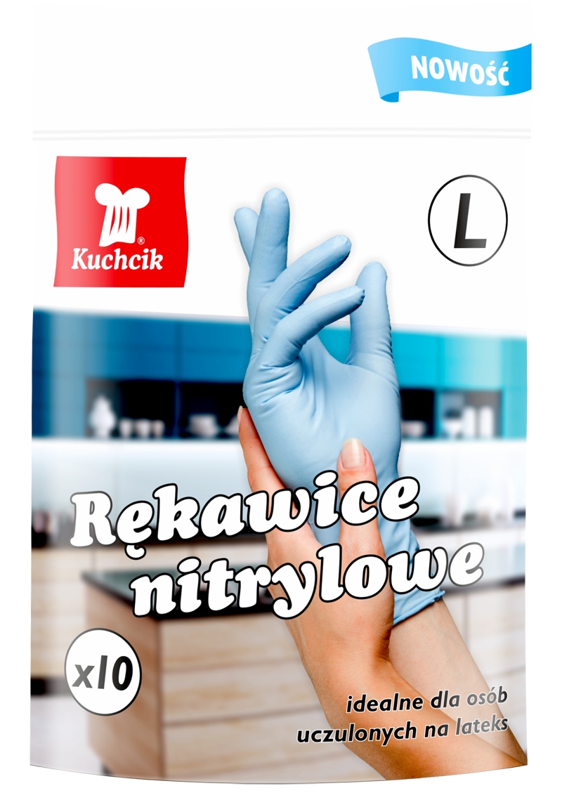 

Rękawice Rękawiczki Nitrylowe Niebieskie L