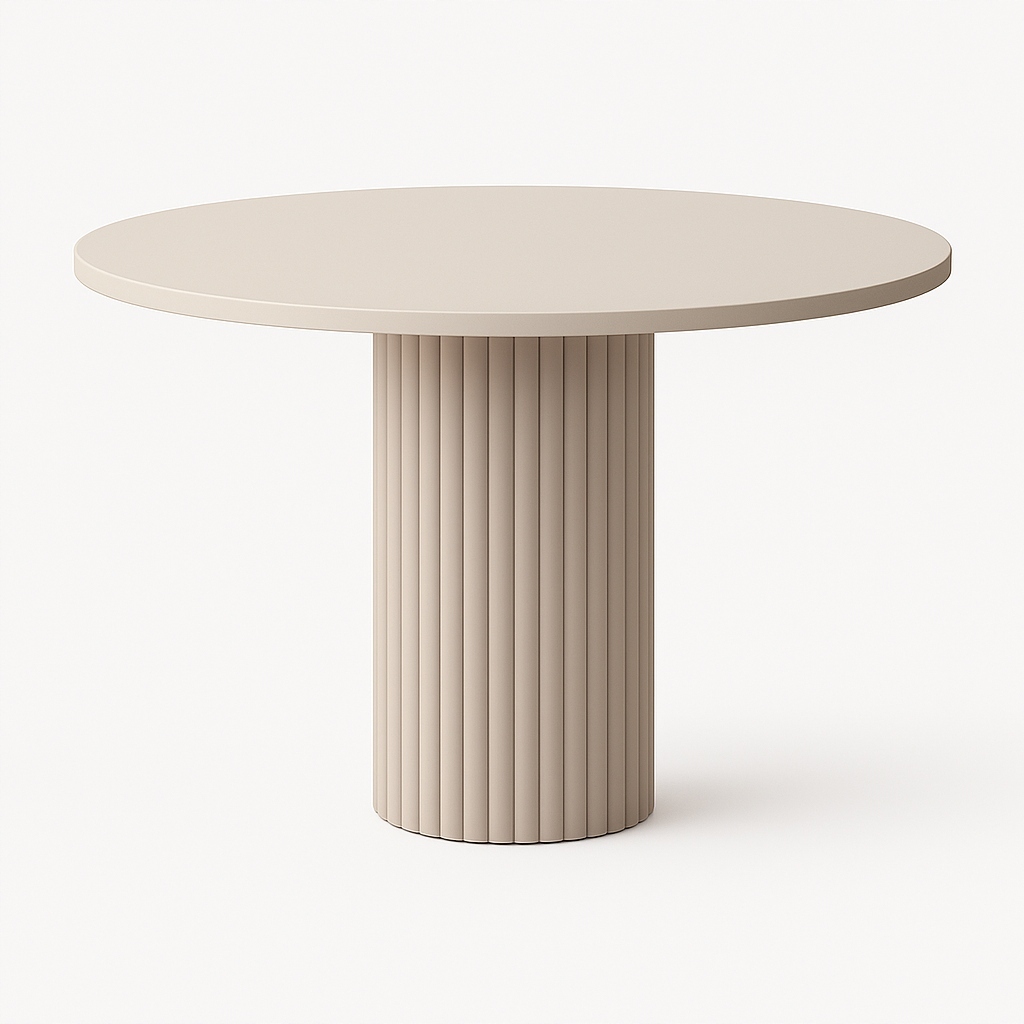 Stůl na kovové noze, 100 cm kulatý stůl Kašmír, stůl do kanceláře