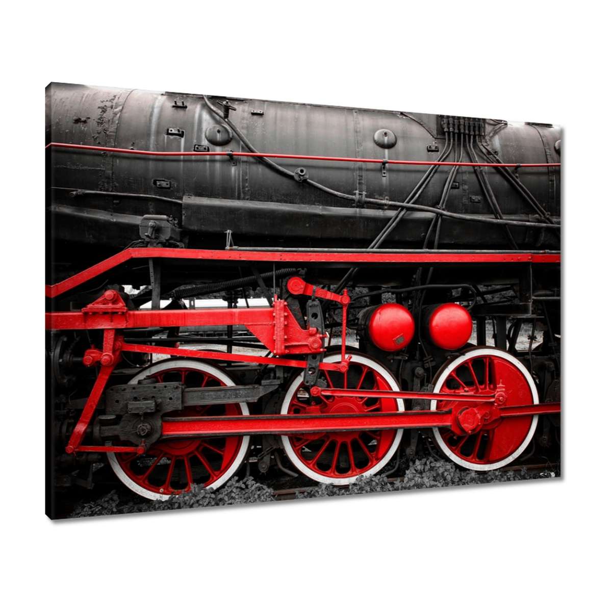 Obrazy 80x60 Červená hnací kola