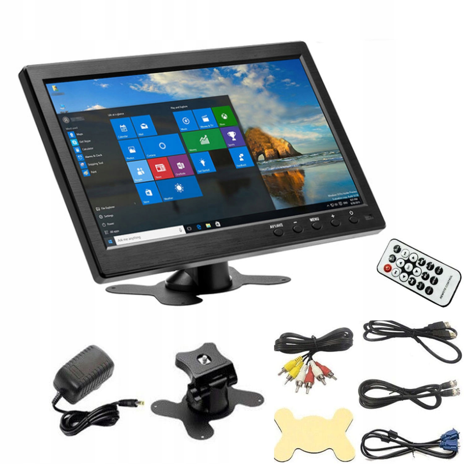 10,1-дюймовый ЖК-монитор Mini TV + HDMI BNC AV VGA