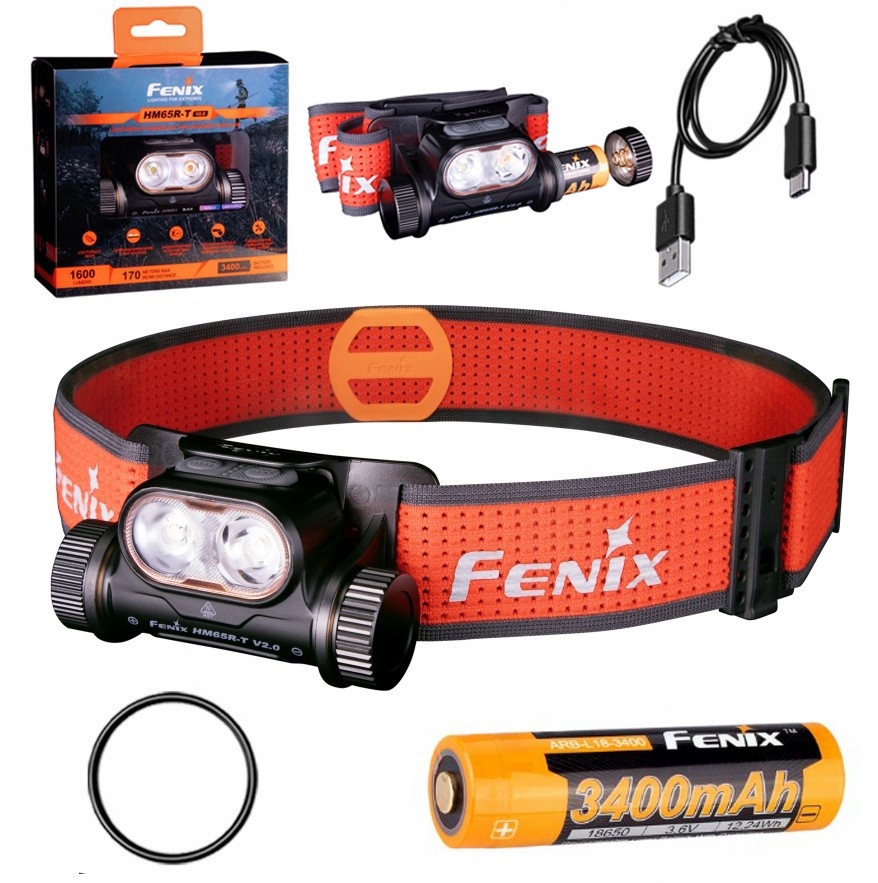 Fenix Latarka Diodowa Czołówka HM65R-T V2.0 Akumulator 170m Usb-c 1600 lm