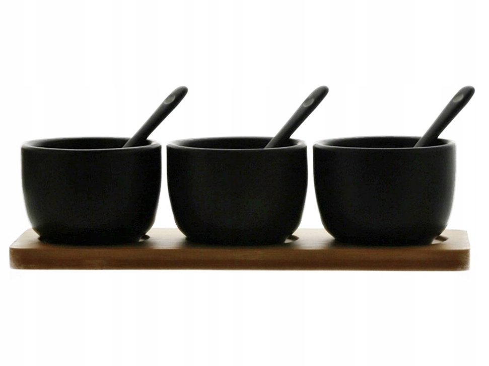 

Miseczki Zestaw dipów sosów przekąsek Black 7 el