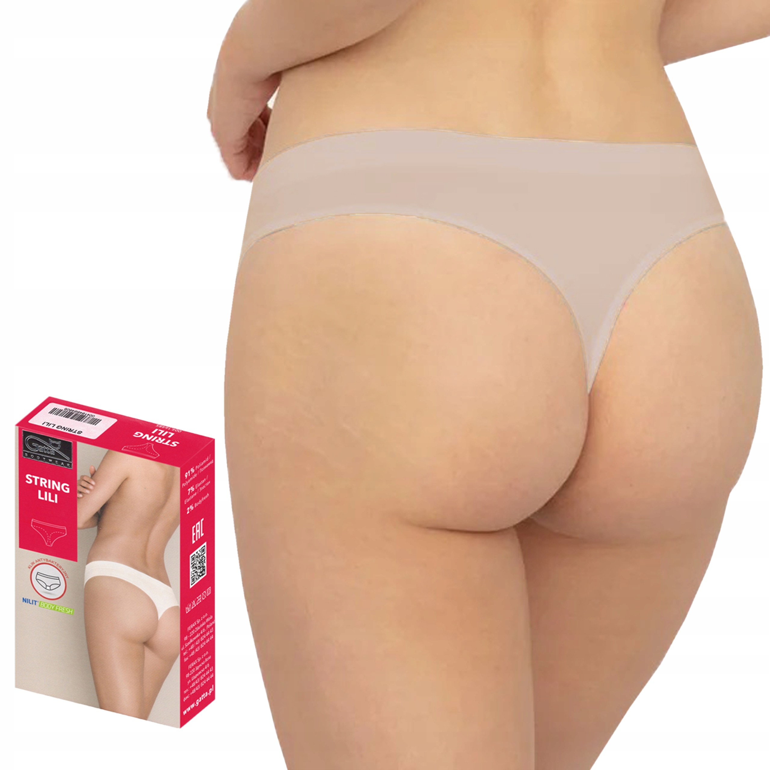

Stringi Gatta Lili String, bezszwowe, natural, M