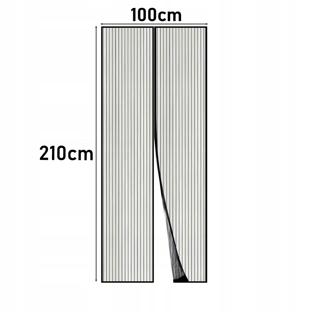 MOSKITIERA SIATKA MAGIC MESH 210x100cm NA DRZWI Marka inna