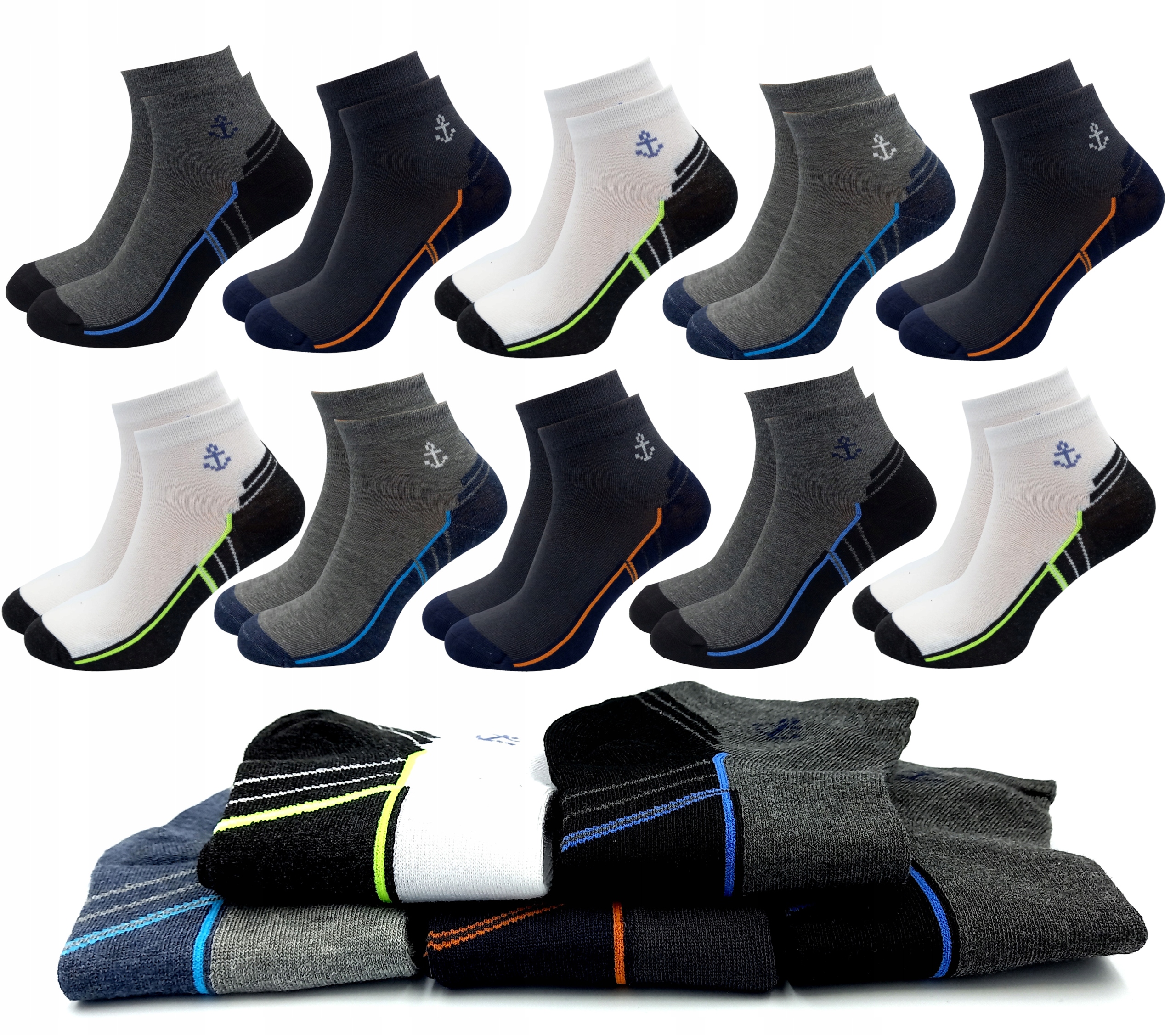 

Skarpetki Stopki męskie Skarpety 10 Par 43-46 Hit!