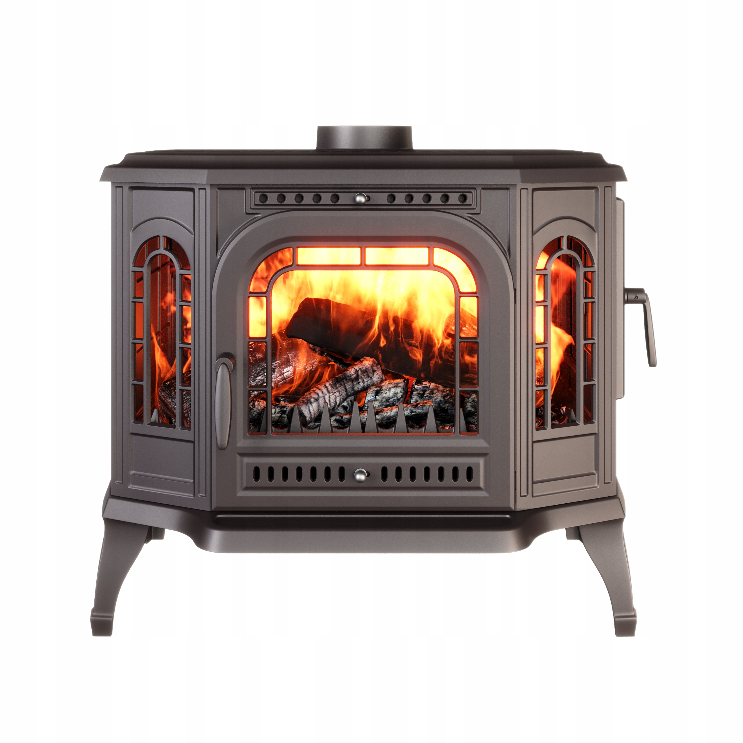 Kamna litinová volně stojící kamna koza litinová 10,5 kW krb na dřevo P7