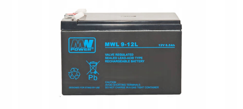 akumulator Agm 12V/9Ah (T2) Mwl 9-12L Ups alarmy