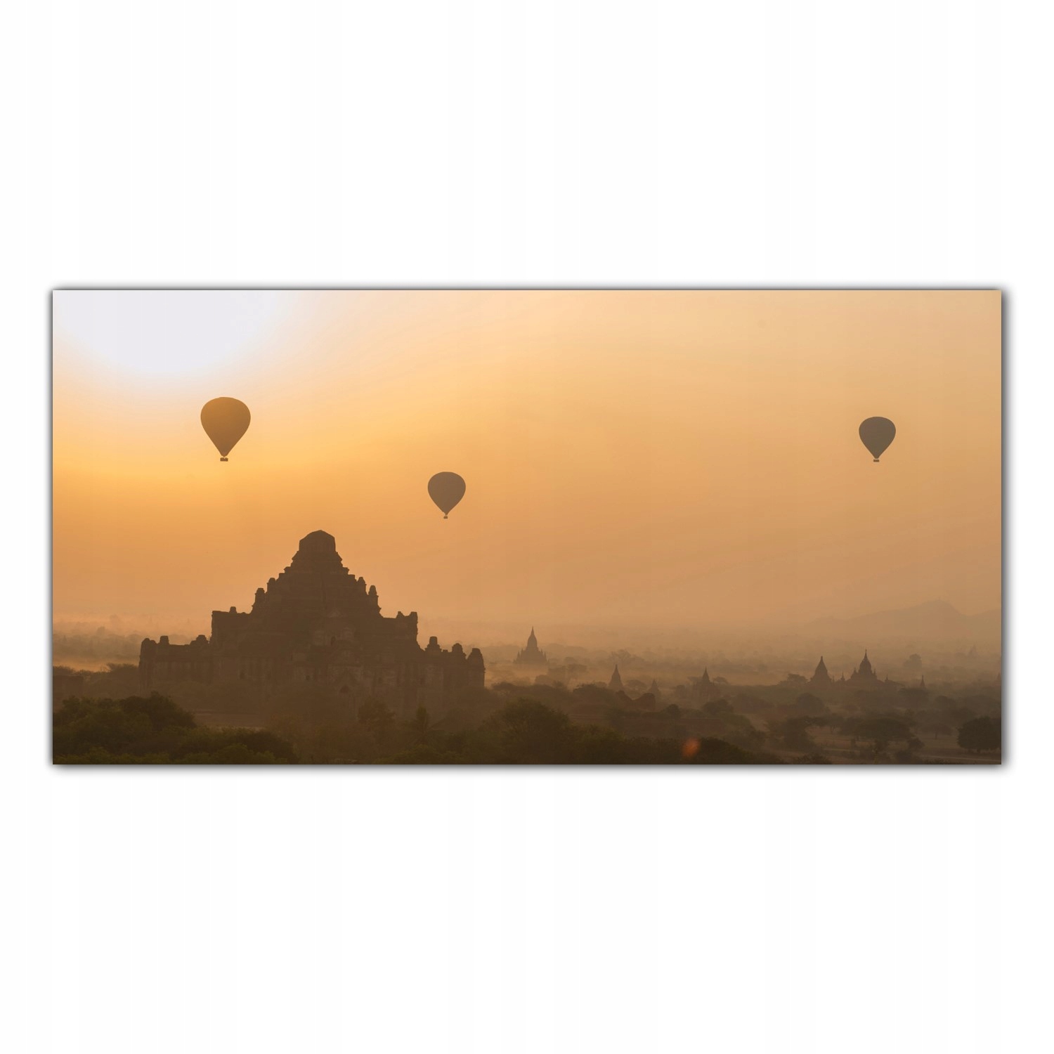 

Obraz na szkle Foto Balony Zachód Słońca 120x60