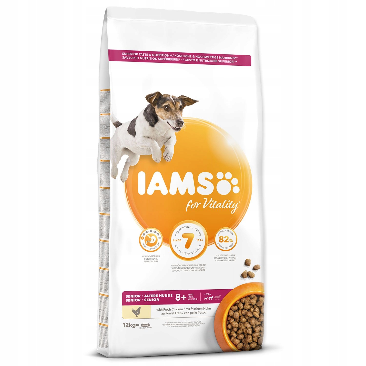 Krmivo Iams Dog Senior Small &amp; Medium Chicken 12kg