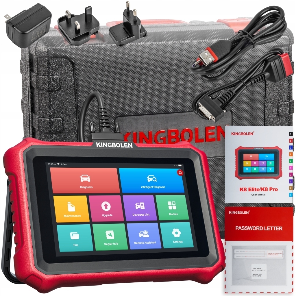 Kingbolen K8 Elite+ Tester Diagnostyczny Uniwersalny Bezpłatne Aktualizacje