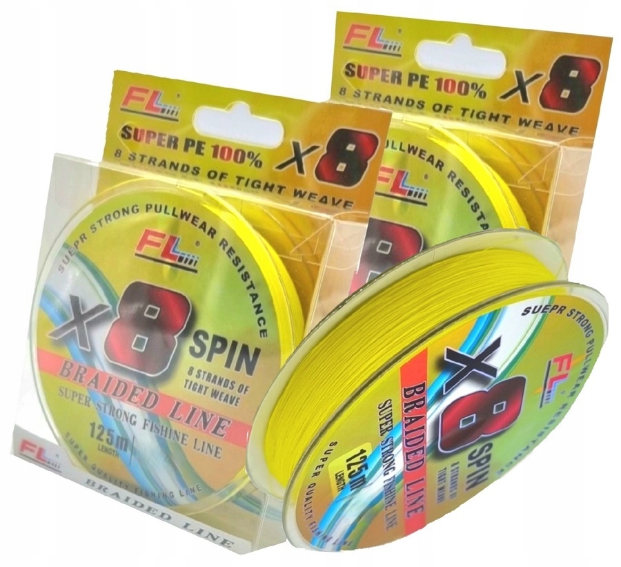 

Plecionka X8 żółta 0,14mm 2x125m spinning sandacz
