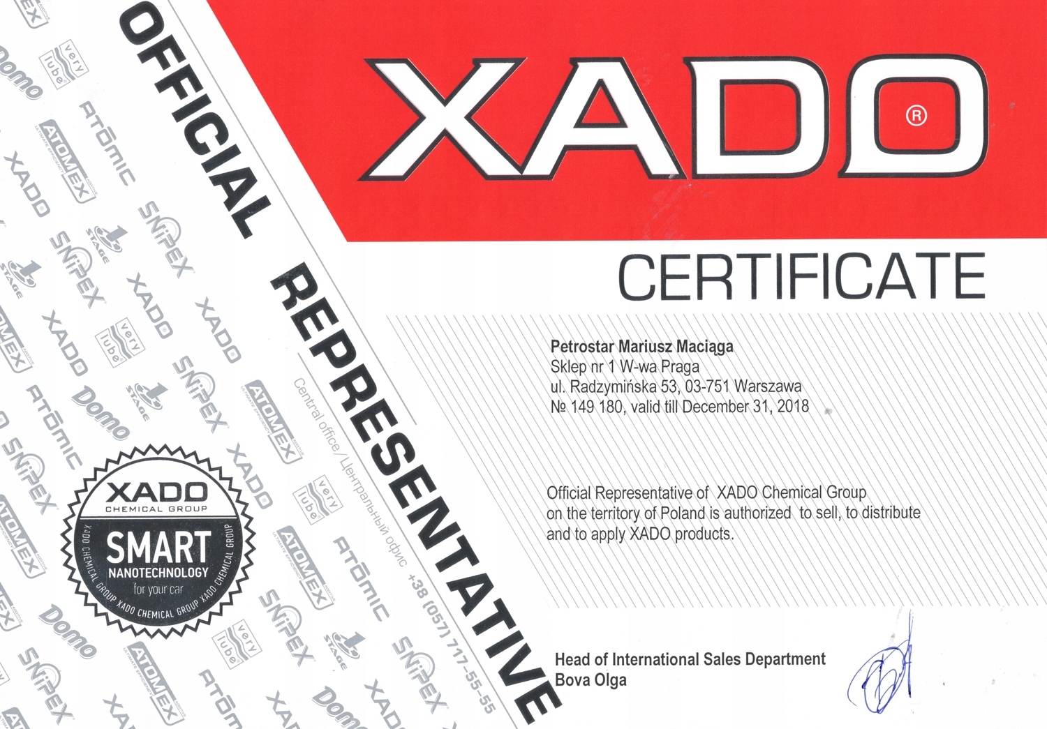 XADO MAXIMUM AMC FOR SUV 1 STAGE - 360ML Stan opakowania oryginalne
