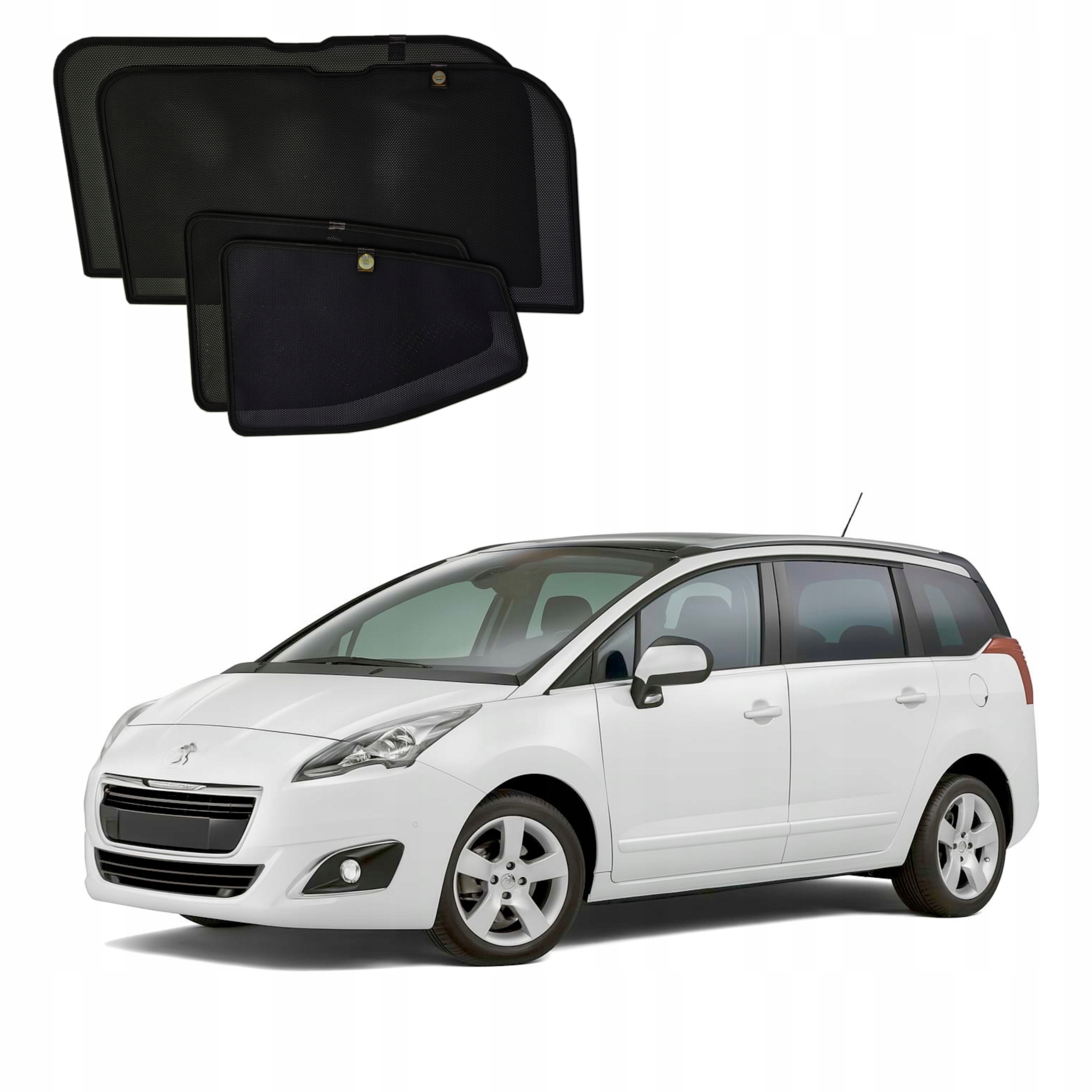 Sluneční clony na sklo do auta určené pro Peugeot 5008