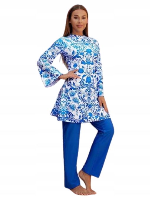 Shein Dvoudílné Plavky Modré S Potiskem M 1EC