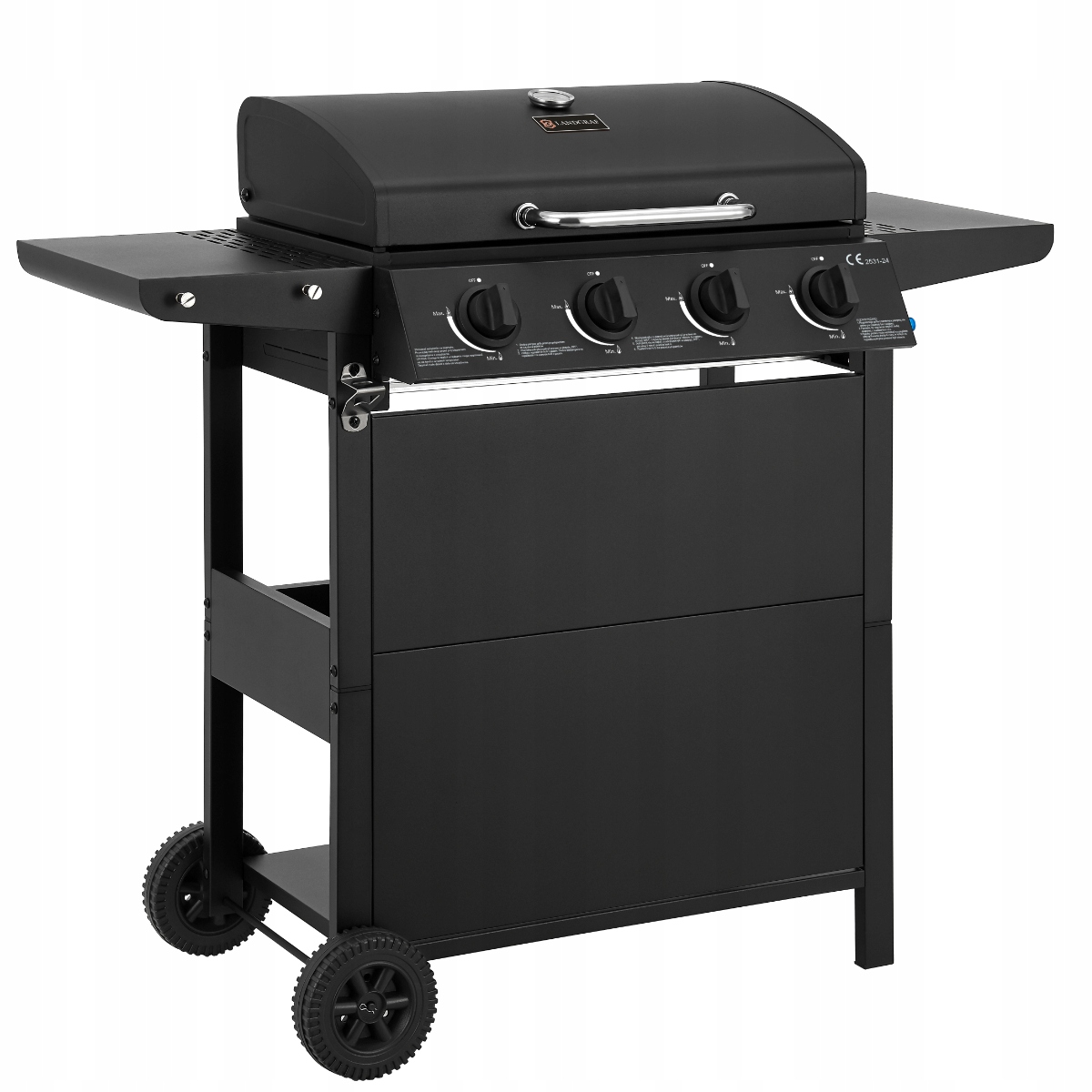 GRILL GAZOWY OGRODOWY LANDGRAF RUSZT MIEJSCE NA BUTLĘ TERMOMETR PÓŁKI Szerokość grilla 105 cm