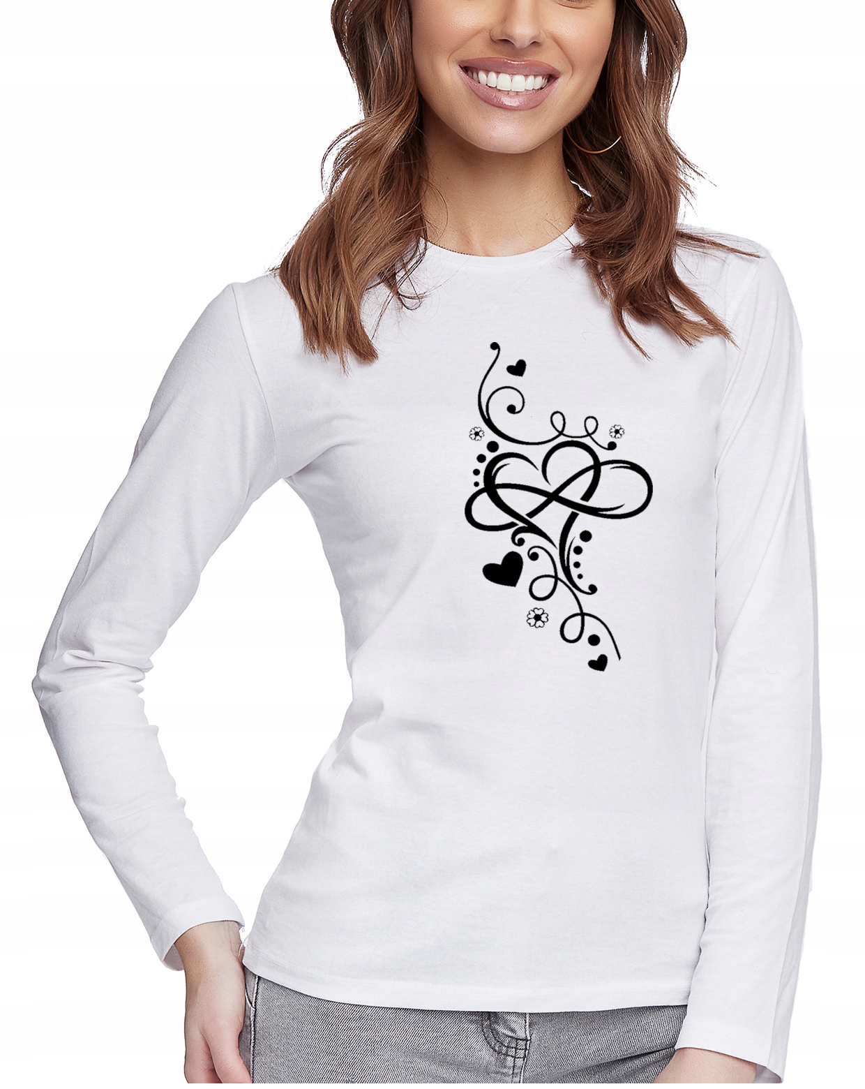 

Bluzka Koszulka Damska Z Nadrukiem Serce Hit S