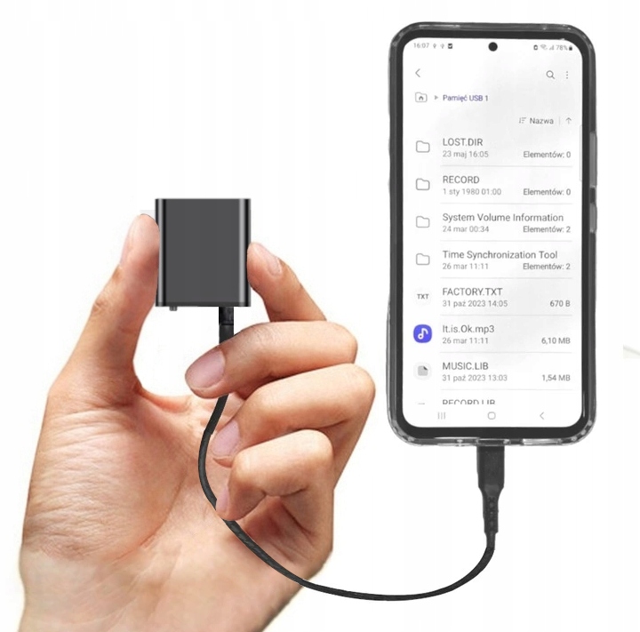 Diktafon mini malý micro špionážní 32GB odposlech draVires do telefonu