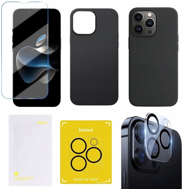 BASEUS ETUI CASE SZKŁO HARTOWANE SZKŁO NA OBIEKTYW ZESTAW DO IPHONE 12 PRO