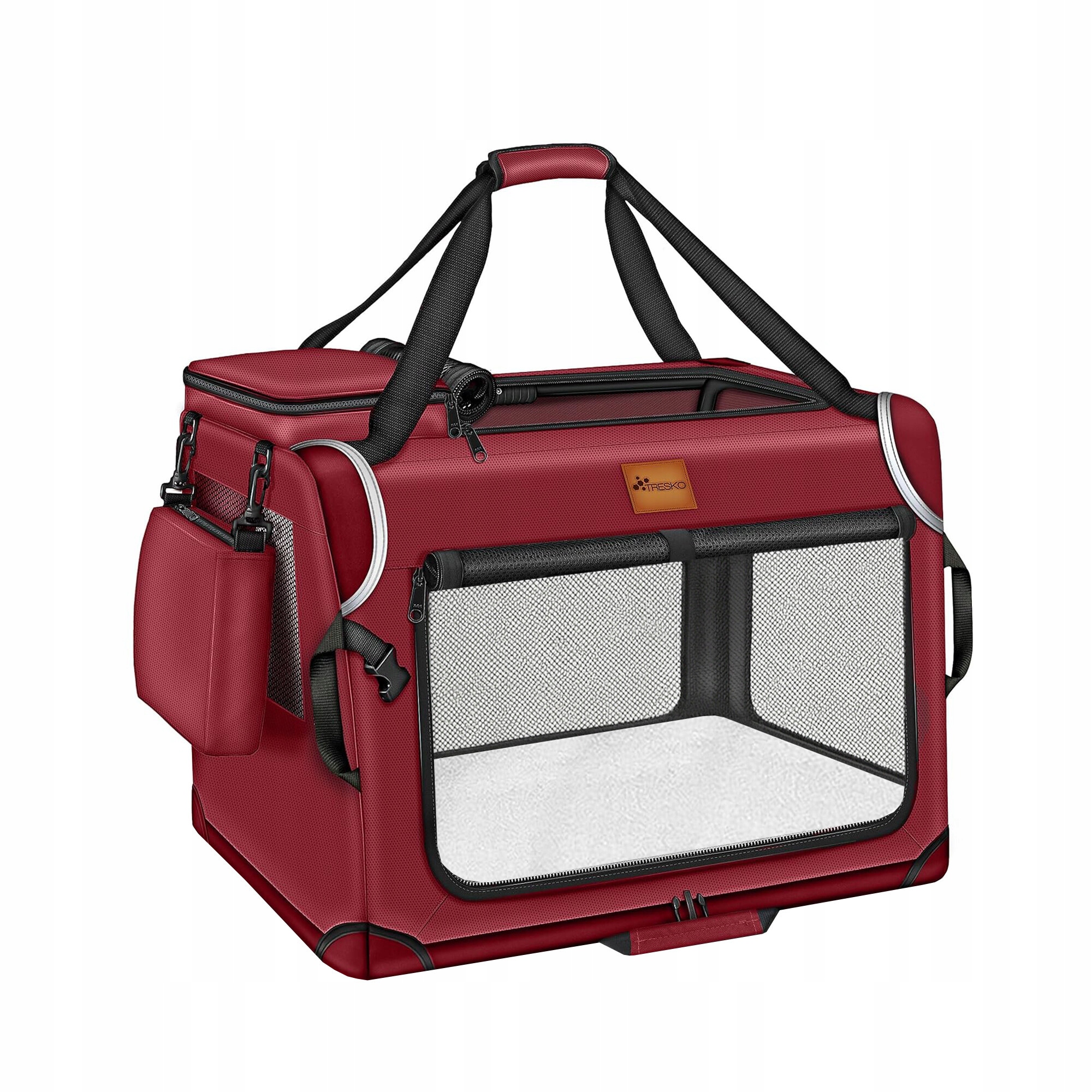 Levně Tresko Přepravka pro psy a kočky 83x58x58 cm Červená