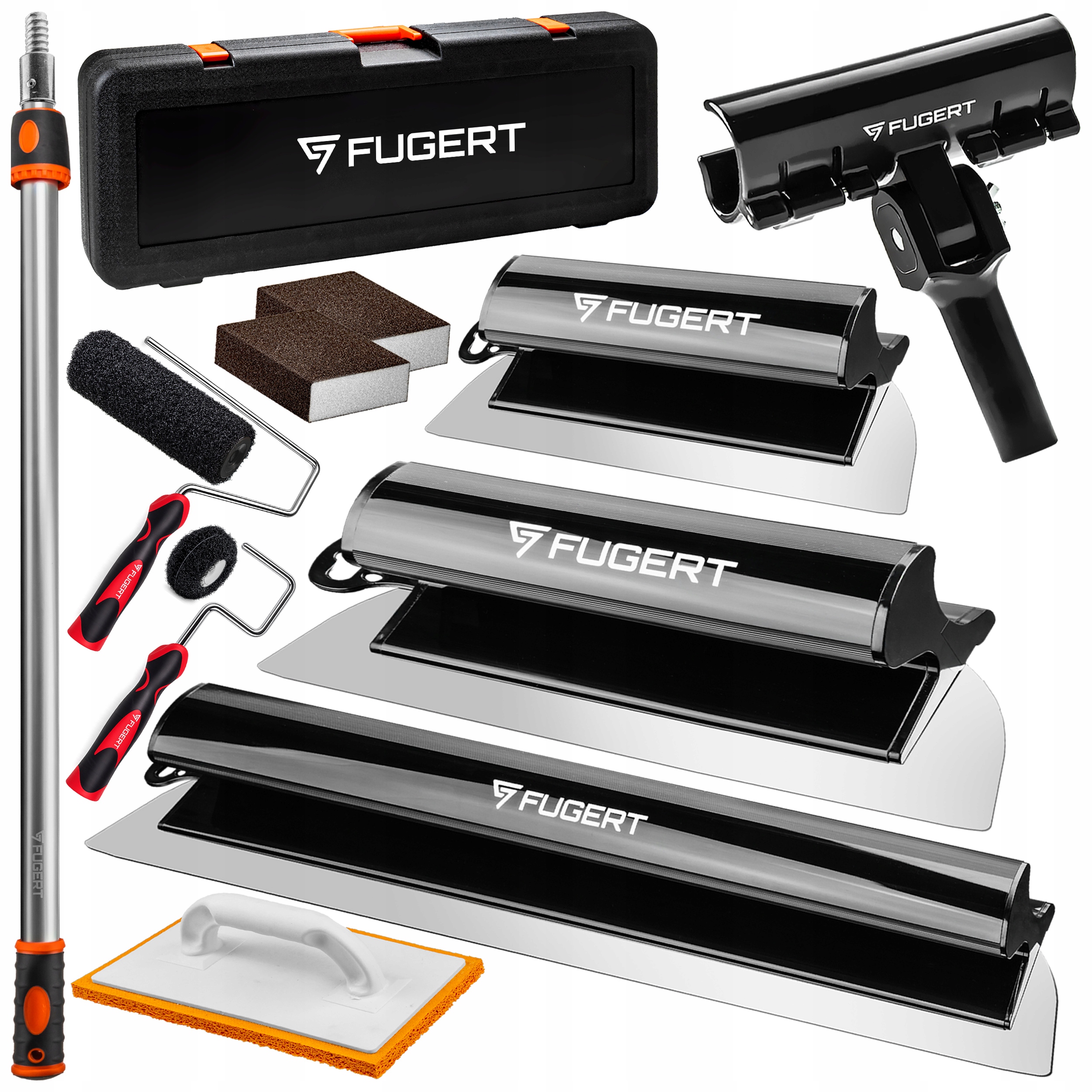 Zestaw Noży Do Gładzi 40-80CM Lizak Pióro Szpachla Do Gładzi 11EL Walizka