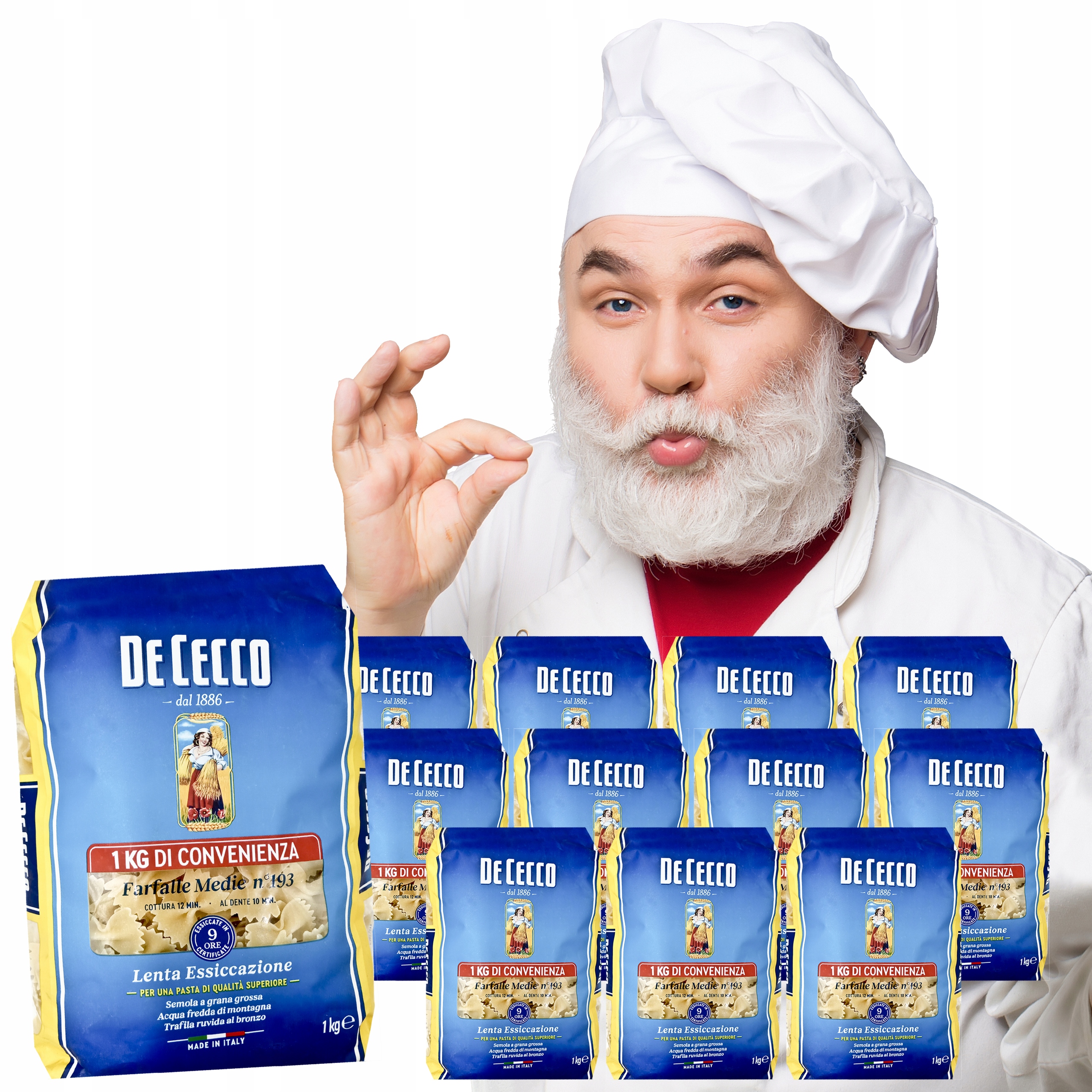 Těstoviny Farfalle Mašličky De Cecco 12X1KG