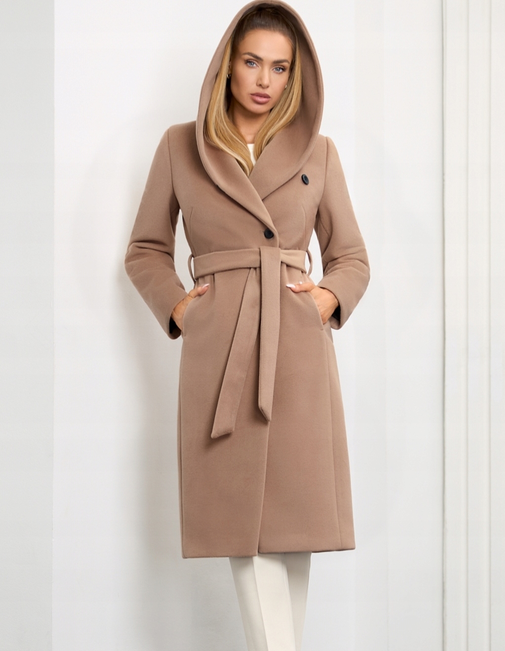 Zartex kabát podzim zima alpaka dámský klasický Zoe cappuccino AW25 vel.44