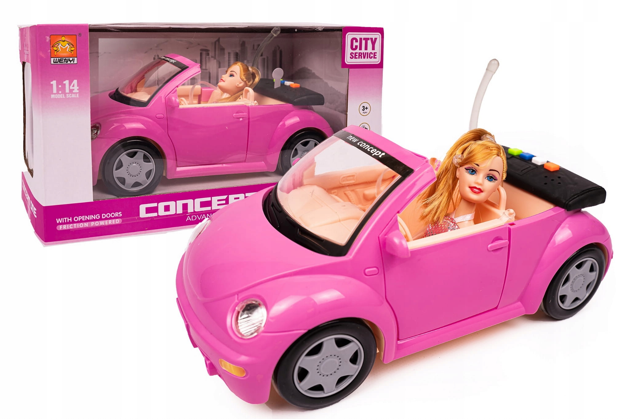 

LT153 Kabriolet Garbus Dla Lalek Z Dźwiekami+lalka