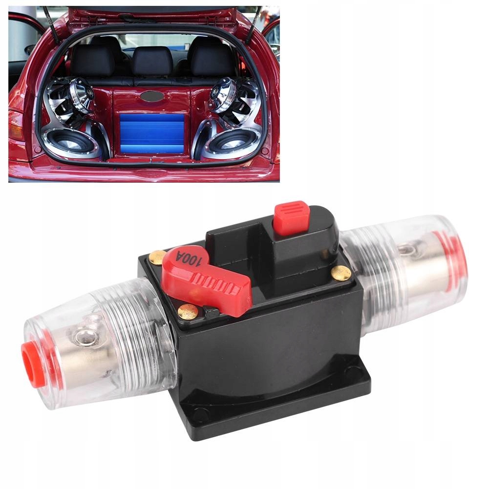 100A BEZPIECZNIK AUTOMATYCZNY SAMOCHODOWY 12-24V WYŁĄCZNIK AUDIO RESETOWANI