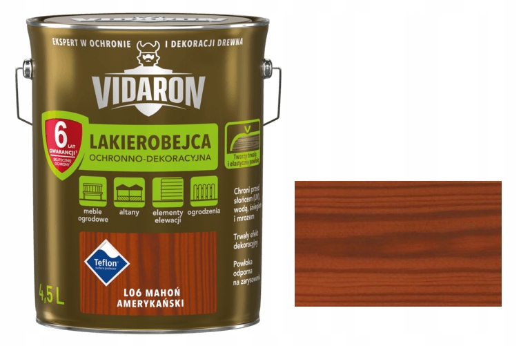 

Vidaron Lakierobejca L06 Mahoń Amerykański 4,5L