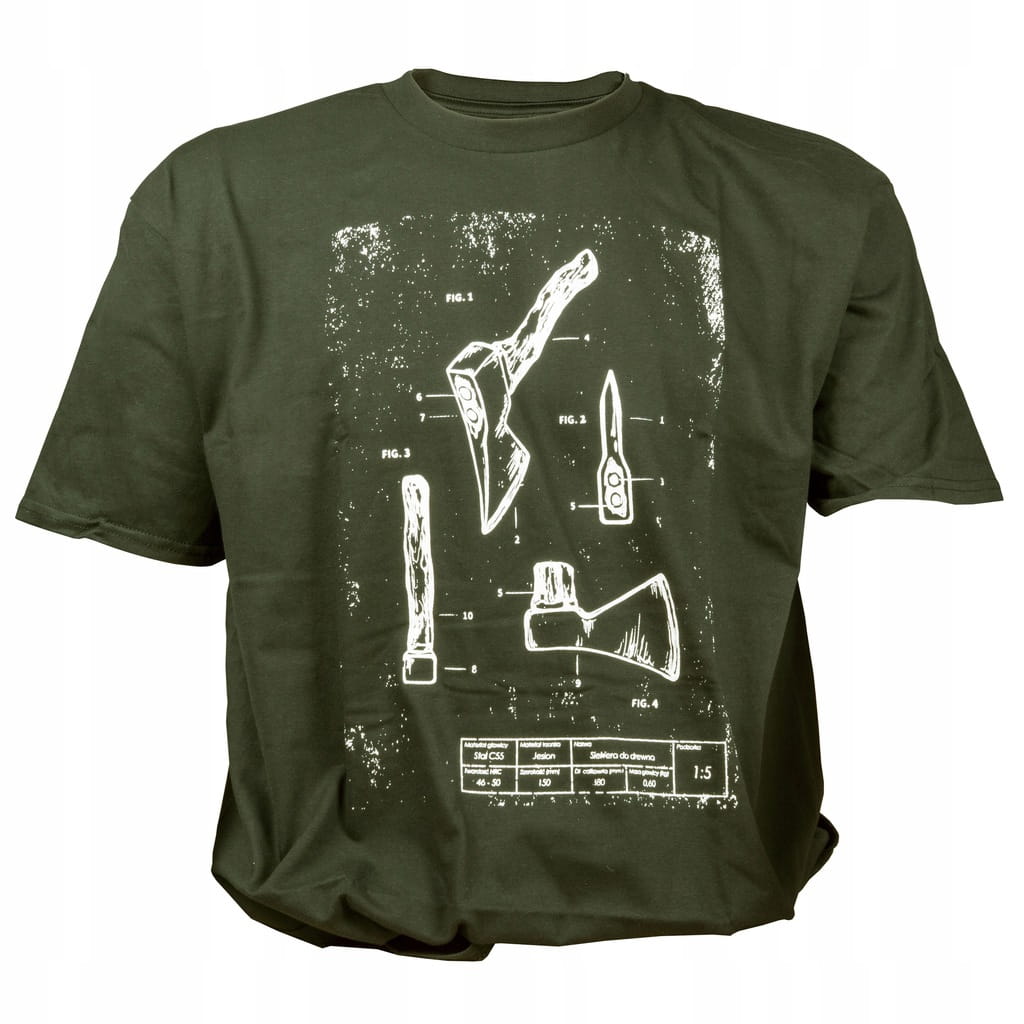 Koszulka Męska T-shirt TigerWood Tech-Axe L Zielona