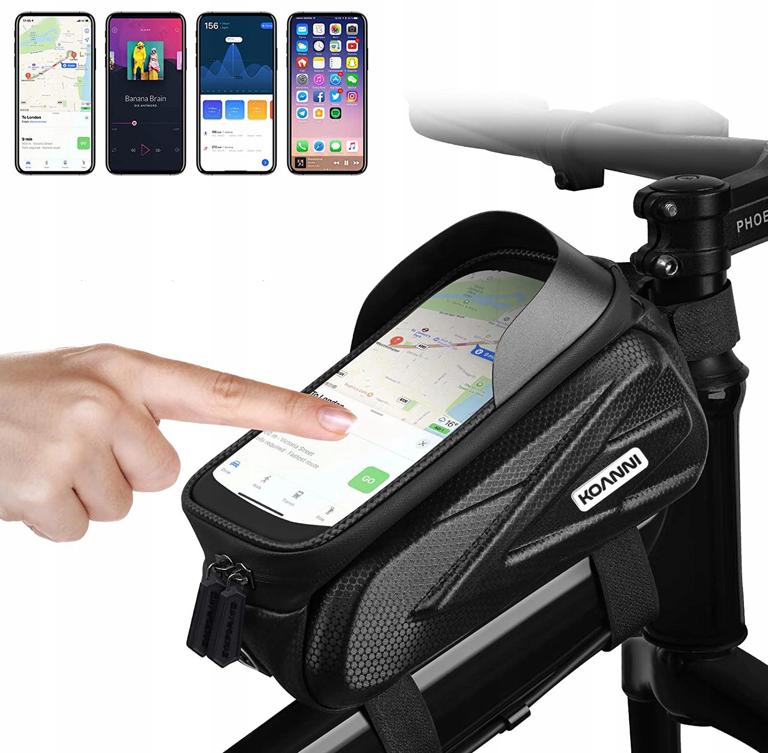 WODOODPORNA TORBA ROWEROWA SAKWA UCHWYT NA TELEFON Marka bez marki